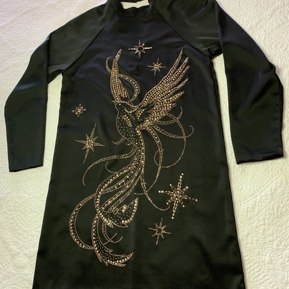 H&M Black Satin Dress, Size 4 - Picture 4 of 9